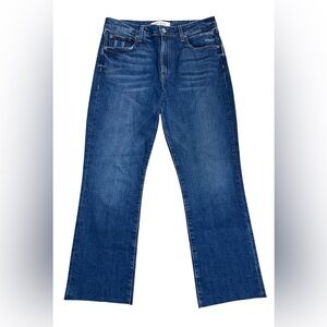 TRAVE Colette Kick Flare High Rise Raw Hem Jeans Size 31